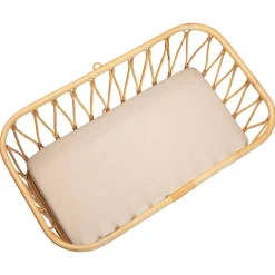 Drap housse berceau en gaze de coton à carreaux>Sevira Kids Clearance