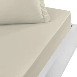 Drap housse bonnet 40 cm en percale coton PLUSFicelle 140x190 cm SOFT PERCALE>Sensei Maison Clearance