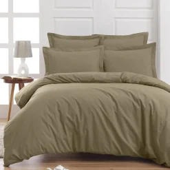 Drap housse bonnet 40 cm en percale coton PLUSTaupe 80x200 cm SOFT PERCALE>Sensei Maison Sale