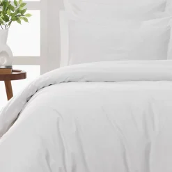 Drap housse bonnet 40 cm en percale coton PLUSBlanc 160x200 cm SOFT PERCALE><noscript><img width=