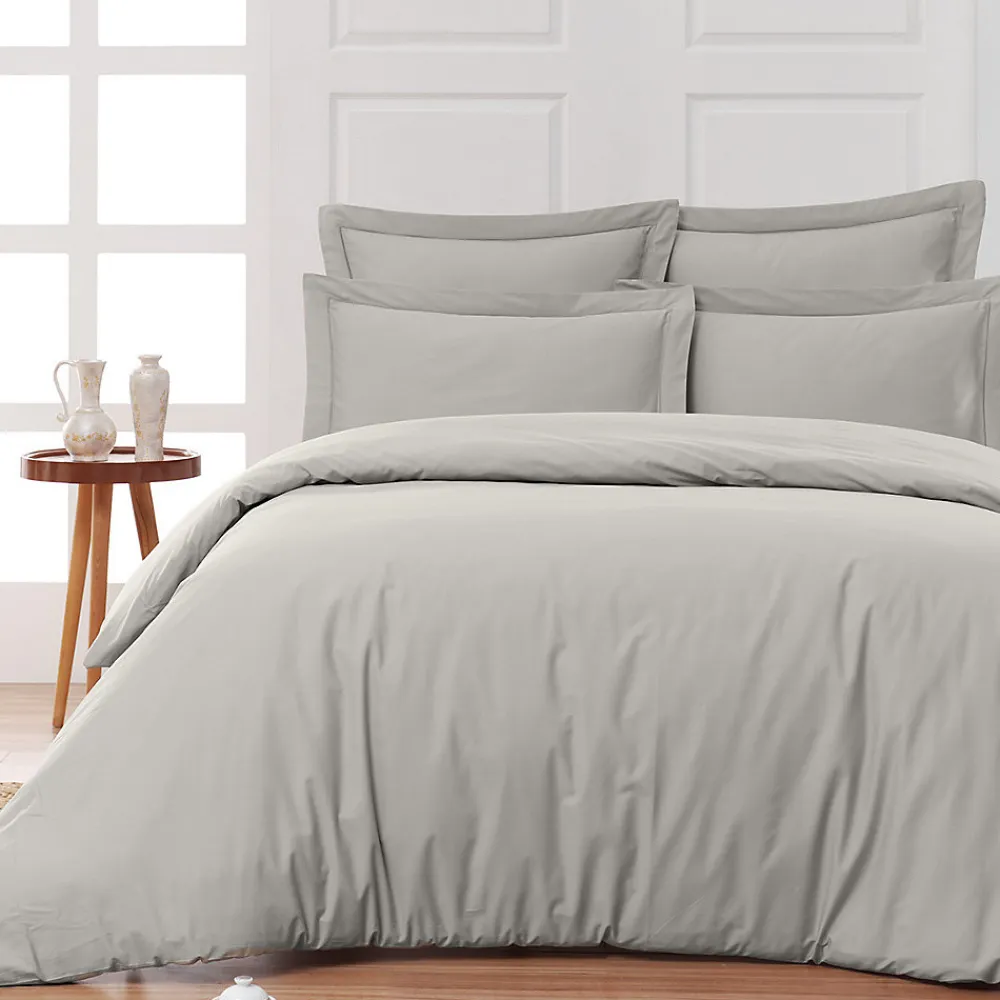 Drap housse bonnet 40 cm en percale coton PLUSGris Perle 80x200 cm SOFT PERCALE>Sensei Maison Best