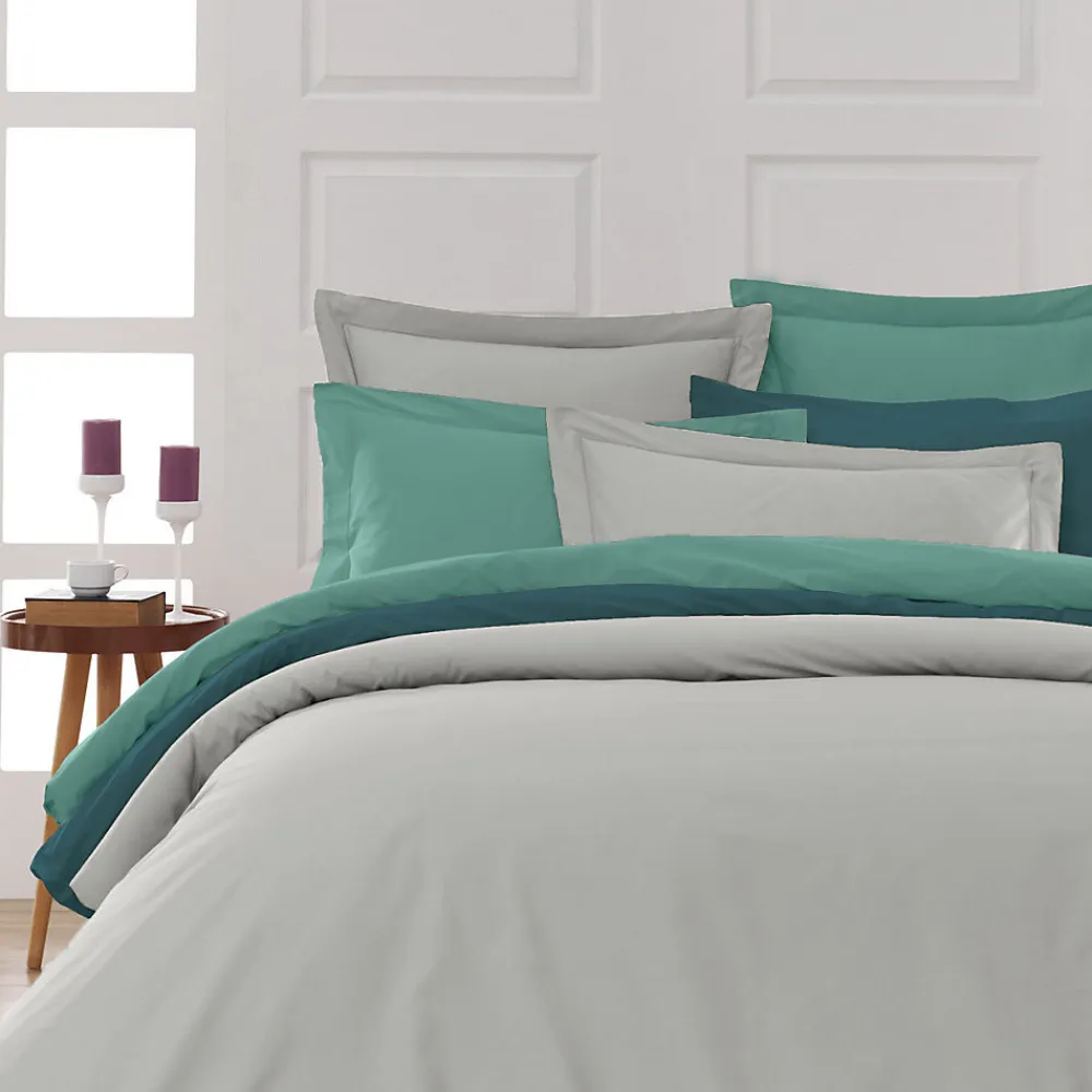 Drap housse bonnet 40 cm en percale coton PLUSGris Perle 80x200 cm SOFT PERCALE>Sensei Maison Best