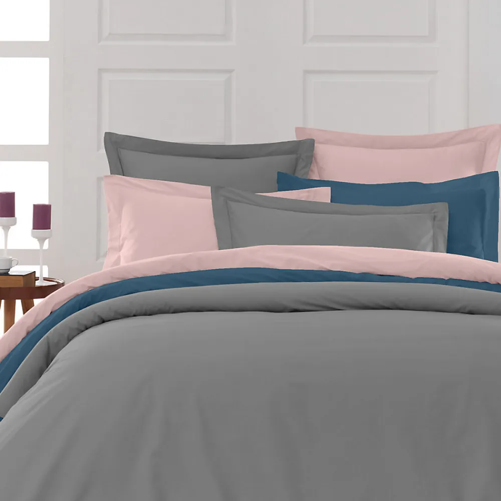 Drap housse bonnet 40 cm en percale coton PLUSGalet 200x200 cm SOFT PERCALE>Sensei Maison Clearance