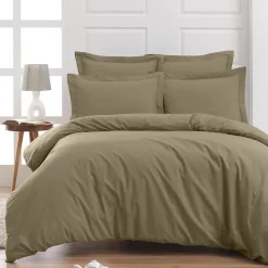 Sensei Maison Drap housse bonnet 40 cm en percale coton PLUSTaupe 180x200 cm SOFT PERCALE* Drap Housse|Drap Housse
