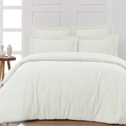 Drap housse bonnet 40 cm en percale coton PLUSEcru 140x200 cm SOFT PERCALE>Sensei Maison Clearance
