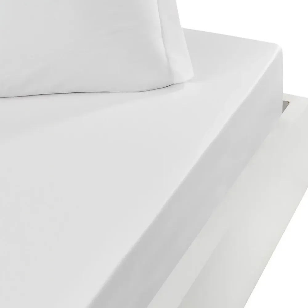 Sensei Maison Drap housse bonnet 40 cm en percale coton PLUSBlanc 200x200 cm SOFT PERCALE* Drap Housse|Drap Housse