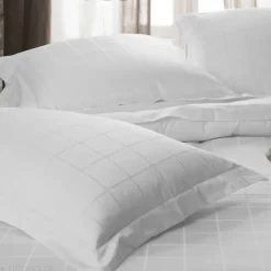 Linnea Drap housse CONCERTO satin de coton 160x200 cm bonnet 35 cm uni blanc Neige* Drap Housse|Drap Housse
