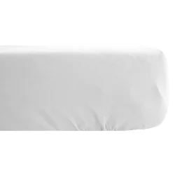 Linnea Drap housse CONCERTO satin de coton 160x200 cm bonnet 35 cm uni blanc Neige* Drap Housse|Drap Housse