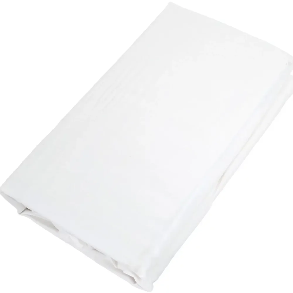Linnea Drap housse CONCERTO satin de coton 180x200 cm bonnet 35 cm uni blanc Neige* Drap Housse|Drap Housse