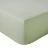 Drap Housse coton bonnet 23 cm fabriqué en France (180x190 cm - Vert clair)>Tradilinge