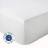 Drap Housse coton bonnet 23 cm fabriqué en France (180x190 cm - Blanc)>Tradilinge Online