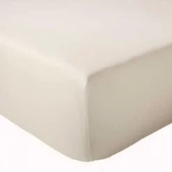Tradilinge Drap Housse coton bonnet 23 cm fabriqué en France (160x190 cm - Ecru)* Drap Housse|Drap Housse