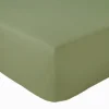 Tradilinge Drap Housse coton bonnet 23 cm fabriqué en France (90x190 cm - Vert mousse)* Drap Housse|Drap Housse