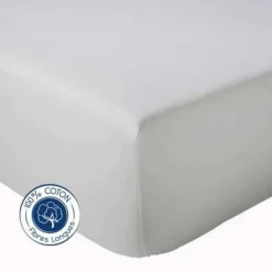 Drap Housse coton bonnet 23 cm fabriqué en France (180x190 cm - Gris Galet)>Tradilinge Sale