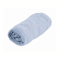 Drap housse coton certifié Oeko tex (70x140 cm - Bleu ciel)>Domiva