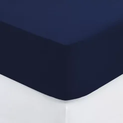 Eden Drap housse coton uni 140 x 190 cm Couleur moderne orage* Drap Housse|Drap Housse