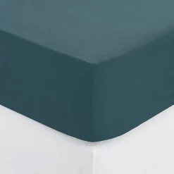 Eden Drap housse coton uni 140 x 190 cm Couleur moderne orage* Drap Housse|Drap Housse