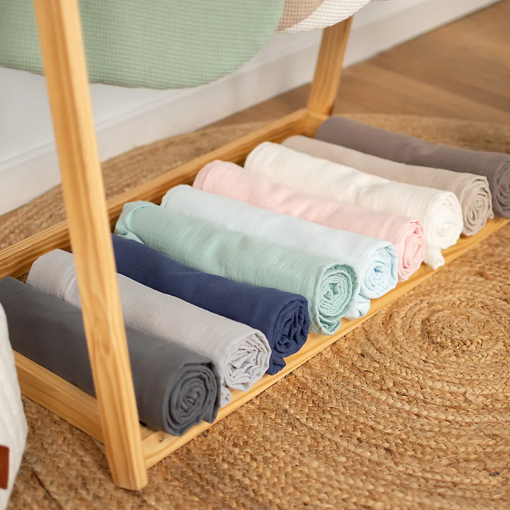 Drap housse couffin en double gaze à carreaux>Sevira Kids Clearance