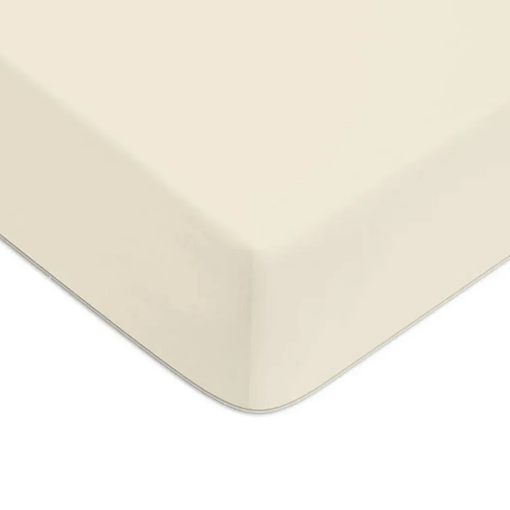 Drap housse en coton 57 fils uni bonnet 25cm 90x190cm>Future Home Sale
