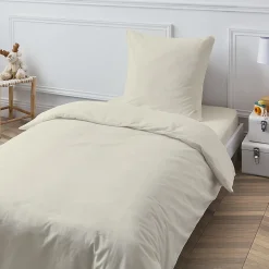 Drap housse en coton 57 fils uni bonnet 25cm 90x190cm><noscript><img width=