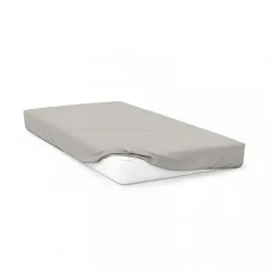 Soleil D'Ocre Drap housse en coton 57 fils 140x200 cm UNI lin, par* Drap Housse|Drap Housse
