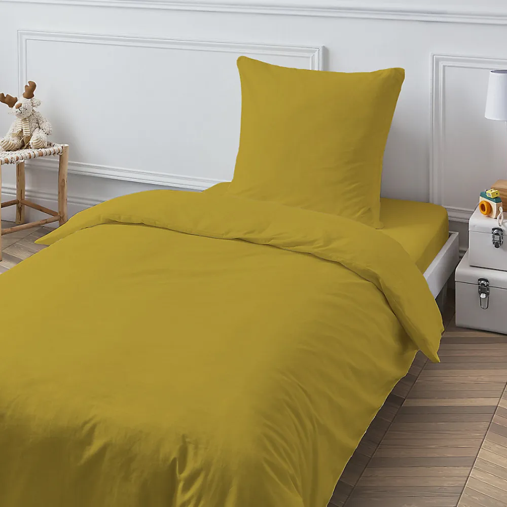 Drap housse en coton 57 fils uni bonnet 25cm 90x190cm>Future Home Outlet