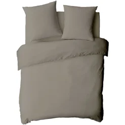 Drap housse en coton 57 fils uni bonnet 25cm 140x200cm><noscript><img width=