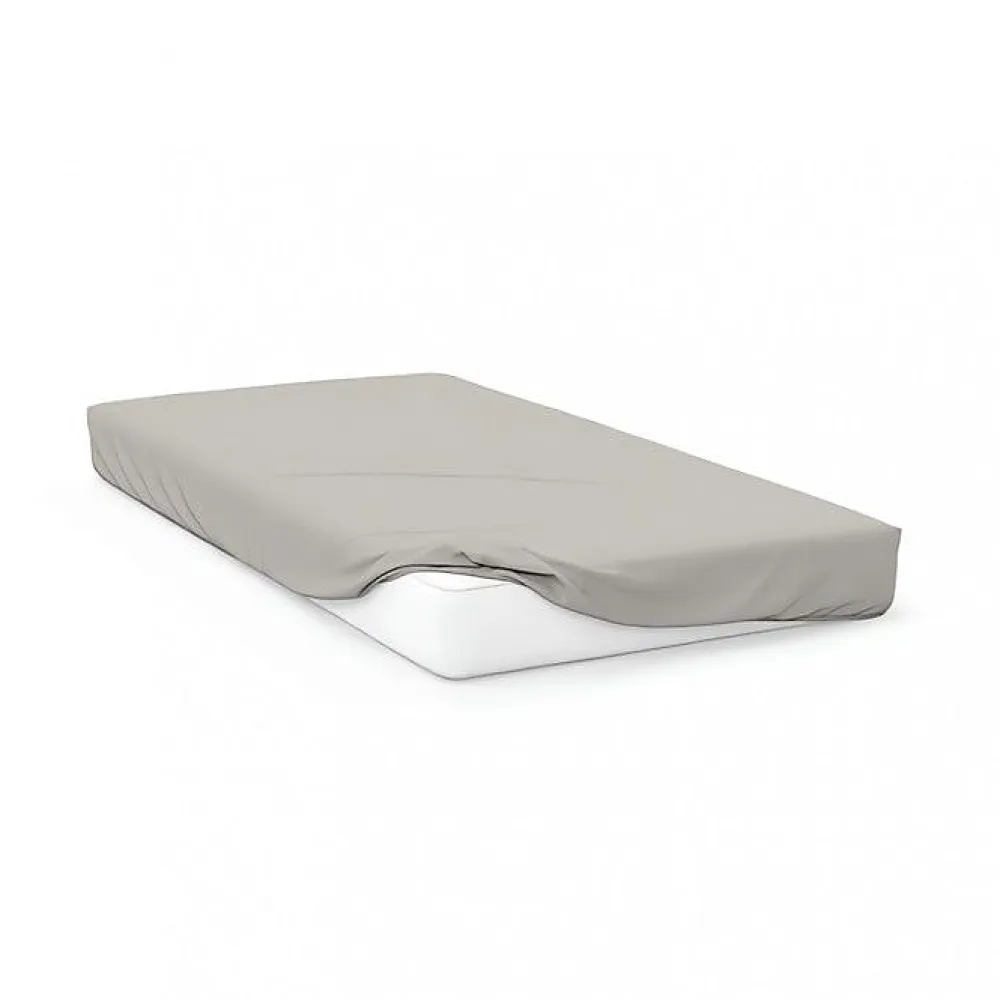 Drap housse en coton 57 fils 90x190 cm UNI lin, par>Soleil D'Ocre Outlet