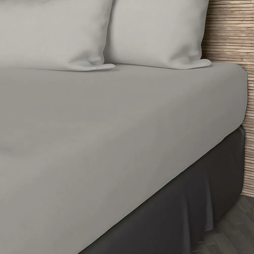 Drap housse en coton 57 fils 90x200 cm UNI lin, par>Soleil D'Ocre Outlet