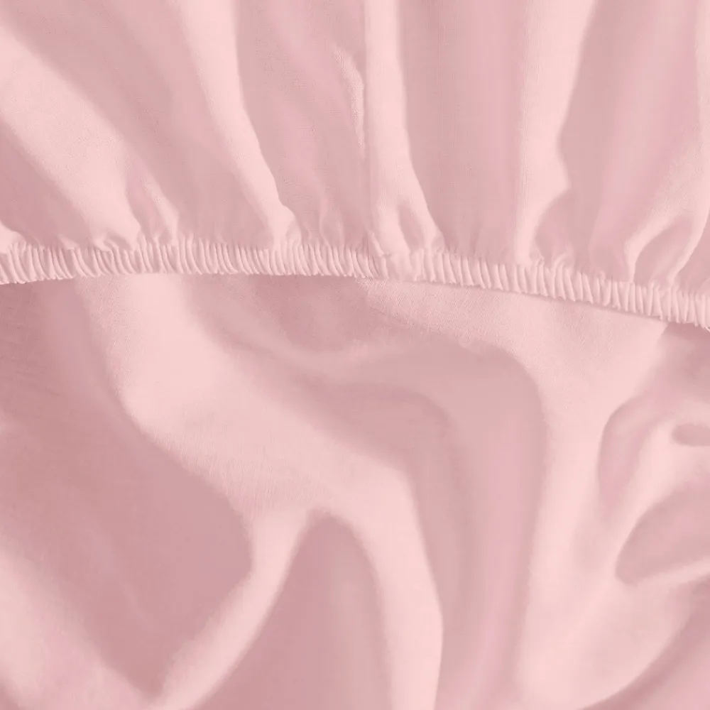 Drap housse en coton bonnet 30 cm Poudre 90x190 cm STUDIO>Sensei Maison Clearance