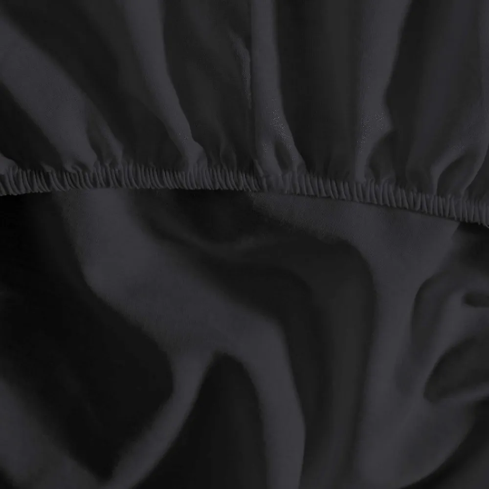 Drap housse en coton bonnet 30 cm Anthracite 120x190 cm STUDIO>Sensei Maison Hot