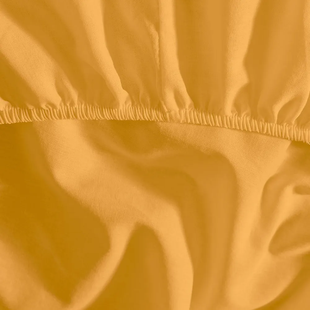 Drap housse en coton bonnet 30 cm Caramel 180x200 cm STUDIO>Sensei Maison New