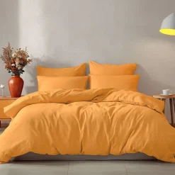 Drap housse en coton bonnet 30 cm Caramel 180x200 cm STUDIO><noscript><img width=