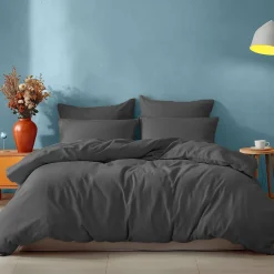 Sensei Maison Drap housse en coton bonnet 30 cm Anthracite 180x200 cm STUDIO* Drap Housse|Drap Housse