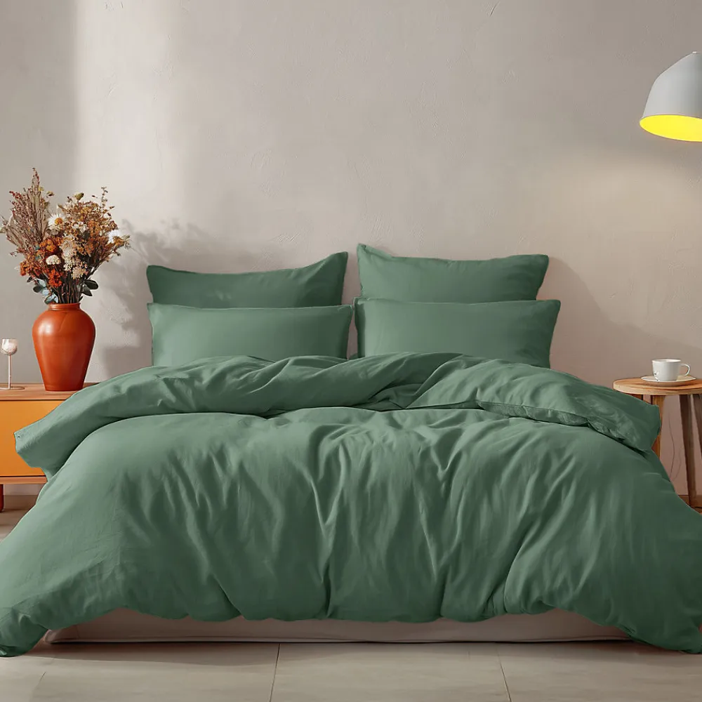 Drap housse en coton bonnet 30 cm Lichen 120x190 cm STUDIO>Sensei Maison Online