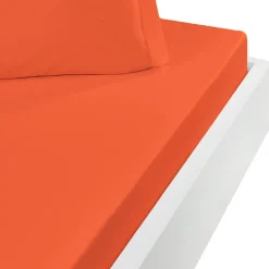 Drap housse en coton bonnet 30 cm Corail 160x200 cm STUDIO>Sensei Maison Best