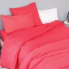 Drap housse en coton Lavé (160x200 cm - Rouge)>Toison d'Or Clearance