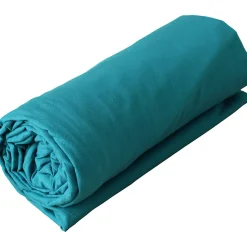 Drap housse en coton Lavé (160x200 cm - Bleu Paon)>Toison d'Or New