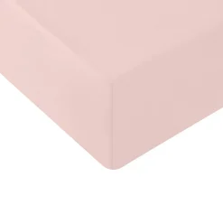 Drap housse en coton lavé biologique bonnet 30 cm Poudre 90x190 cm ORGANIKA>Sensei Maison Online