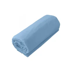 Drap housse en coton Lavé (180x200 cm - Bleu)>Toison d'Or Discount