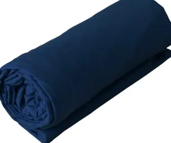 Toison d'Or Drap housse en coton Lavé (140x190 cm - Bleu Pétrole)* Drap Housse|Drap Housse