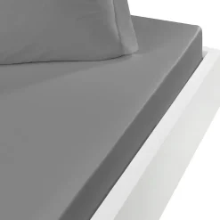 Drap housse en flanelle de coton bonnet 30 cm Gris Perle 160x200 cm KLAPPEN>Sensei Maison New