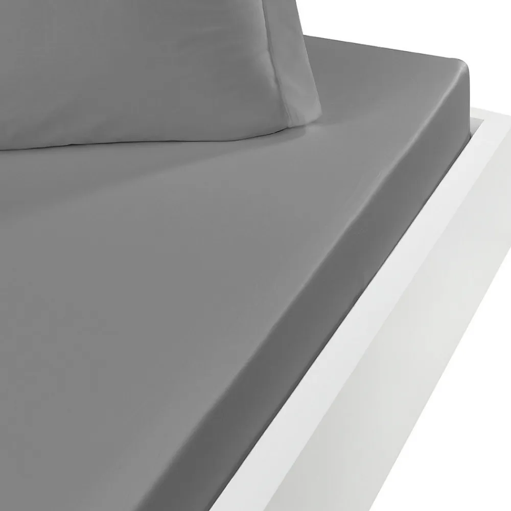 Drap housse en flanelle de coton bonnet 30 cm Gris Perle 160x200 cm KLAPPEN>Sensei Maison New