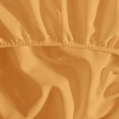 Drap housse en flanelle de coton bonnet 30 cm Caramel 180x200 cm KLAPPEN>Sensei Maison Discount