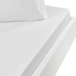 Sensei Maison Drap housse en flanelle de coton bonnet 30 cm Blanc 80x200 cm KLAPPEN* Drap Housse|Drap Housse