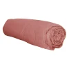 Drap housse en flanelle (140x190 cm - Terracotta)>Tradilinge Discount