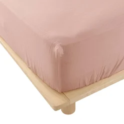 Drap housse en gaze de coton Tendance uni>Eden New