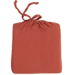 Sensei Maison Drap housse en gaze de coton bonnet 30 cm Terracota 140x200 cm LOFT* Drap Housse|Drap Housse