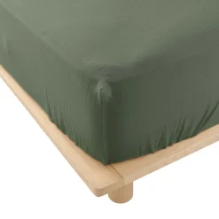Drap housse en gaze de coton Tendance uni>Eden