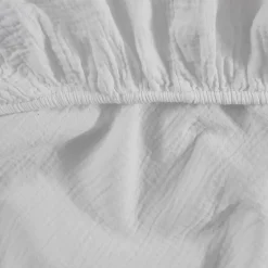 Sensei Maison Drap housse en gaze de coton bonnet 30 cm Blanc 140x200 cm LOFT* Drap Housse|Drap Housse